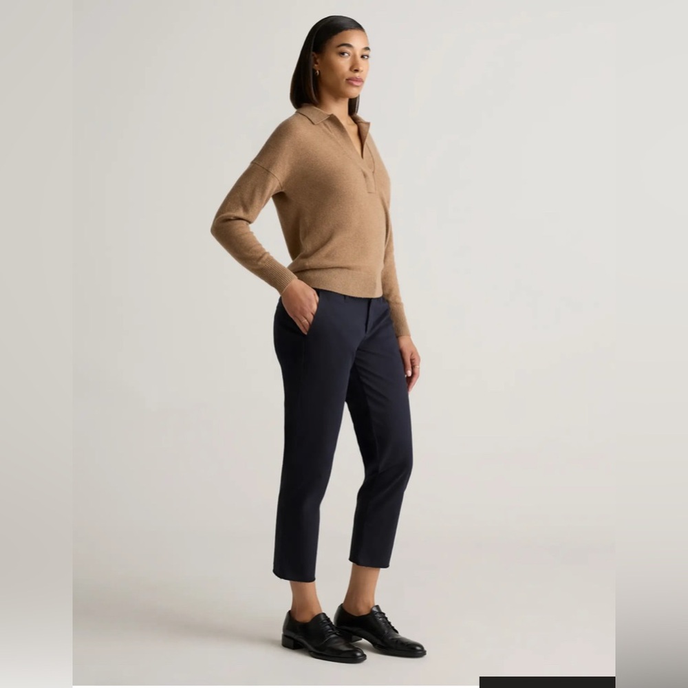 Quince NWT Black Girlfriend Chino Pants Sz 4 Quiet Luxury Minimalist